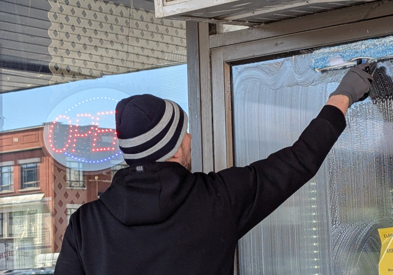 Commercial window cleaning service
